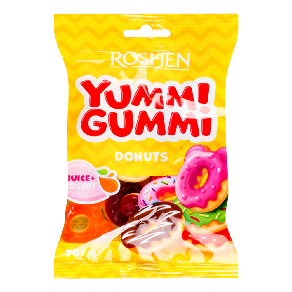 Конфеты желейные Yummi Gummi Donuts Roshen 70 г