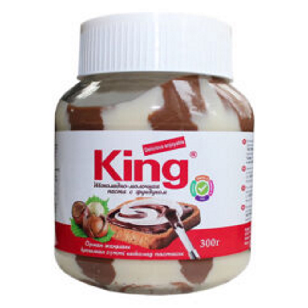 Паста шоколадно-молочная с фундуком King 300 г