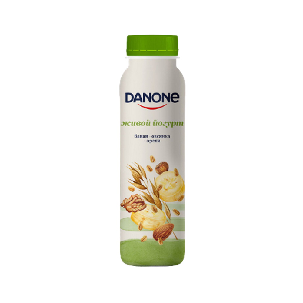 Йогурт питьевой Danone банан-овсянка-орехи 270 г
