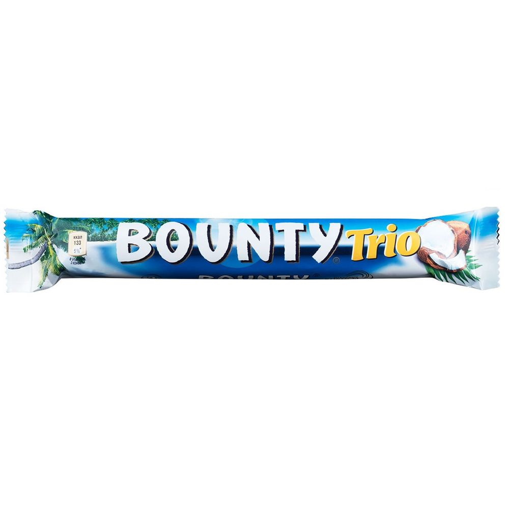 Шоколадный батончик Bounty Trio 82.5 г