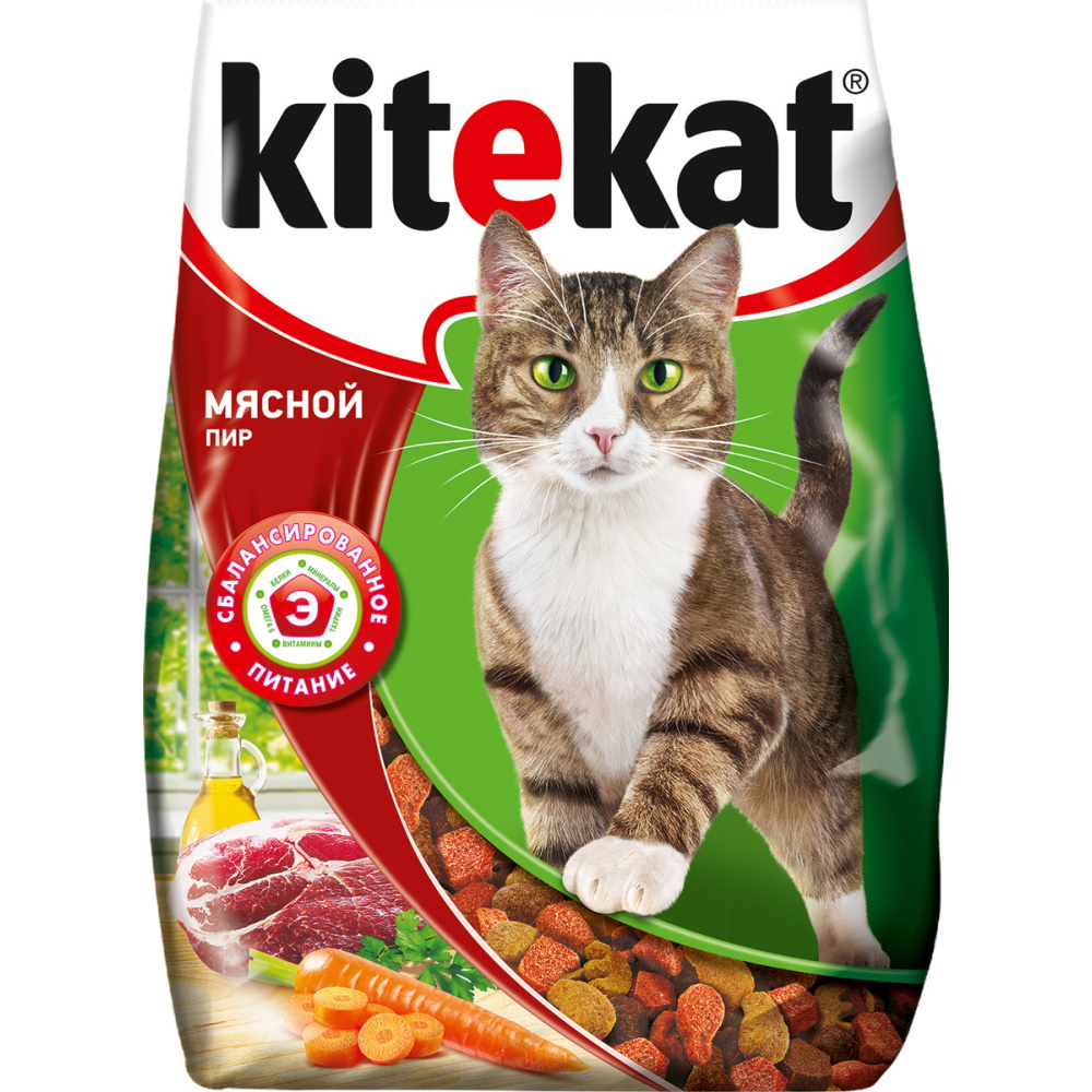 Корм сухой Kitekat Мясной пир для кошек 350 г