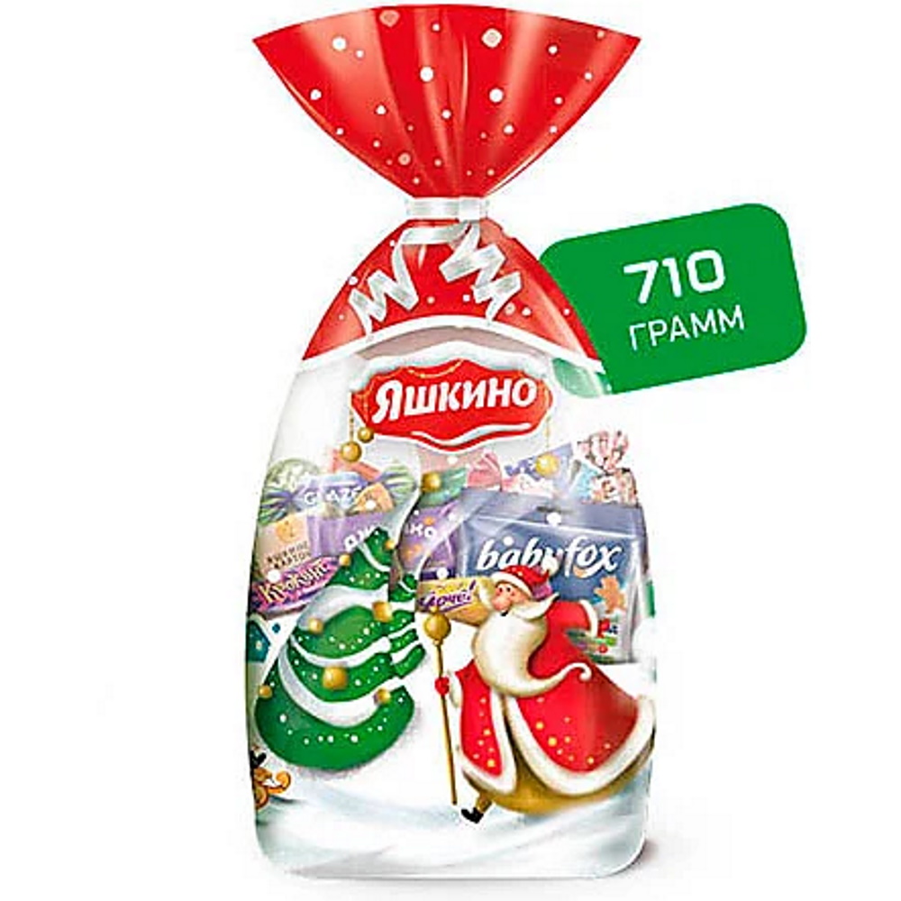 Новогодний подарок Яшкино мешочек с конфетами 710 г