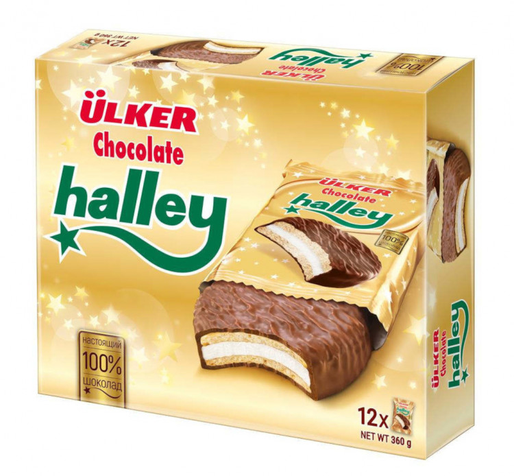 Печенье-сэндвич Ulker Halley молочный шоколад с маршмэллоу 240 г