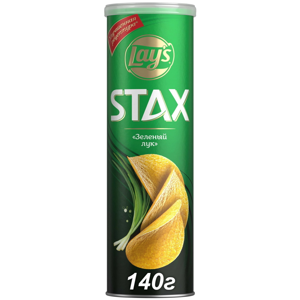 Чипсы Lay’s Stax зеленый лук 140 г