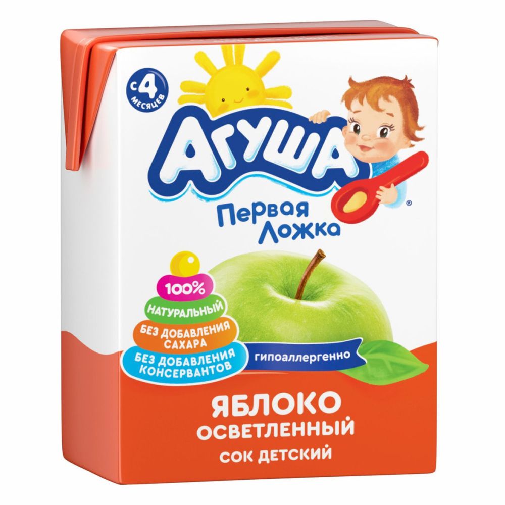 Сок детский Агуша яблоко 0,2 л
