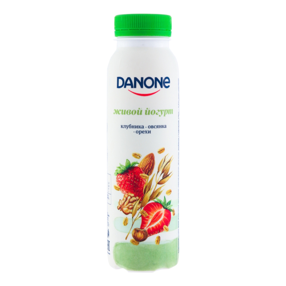 Йогурт питьевой Danone клубника-овсянка-орехи 270 г