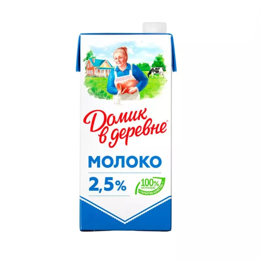 Молоко Домик в деревне 2,5% 0,95 л