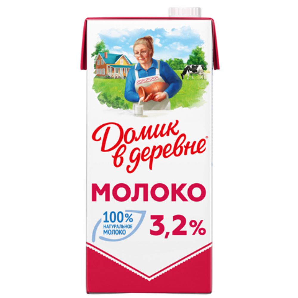 Молоко Домик в деревне 3,2% 0,95 л