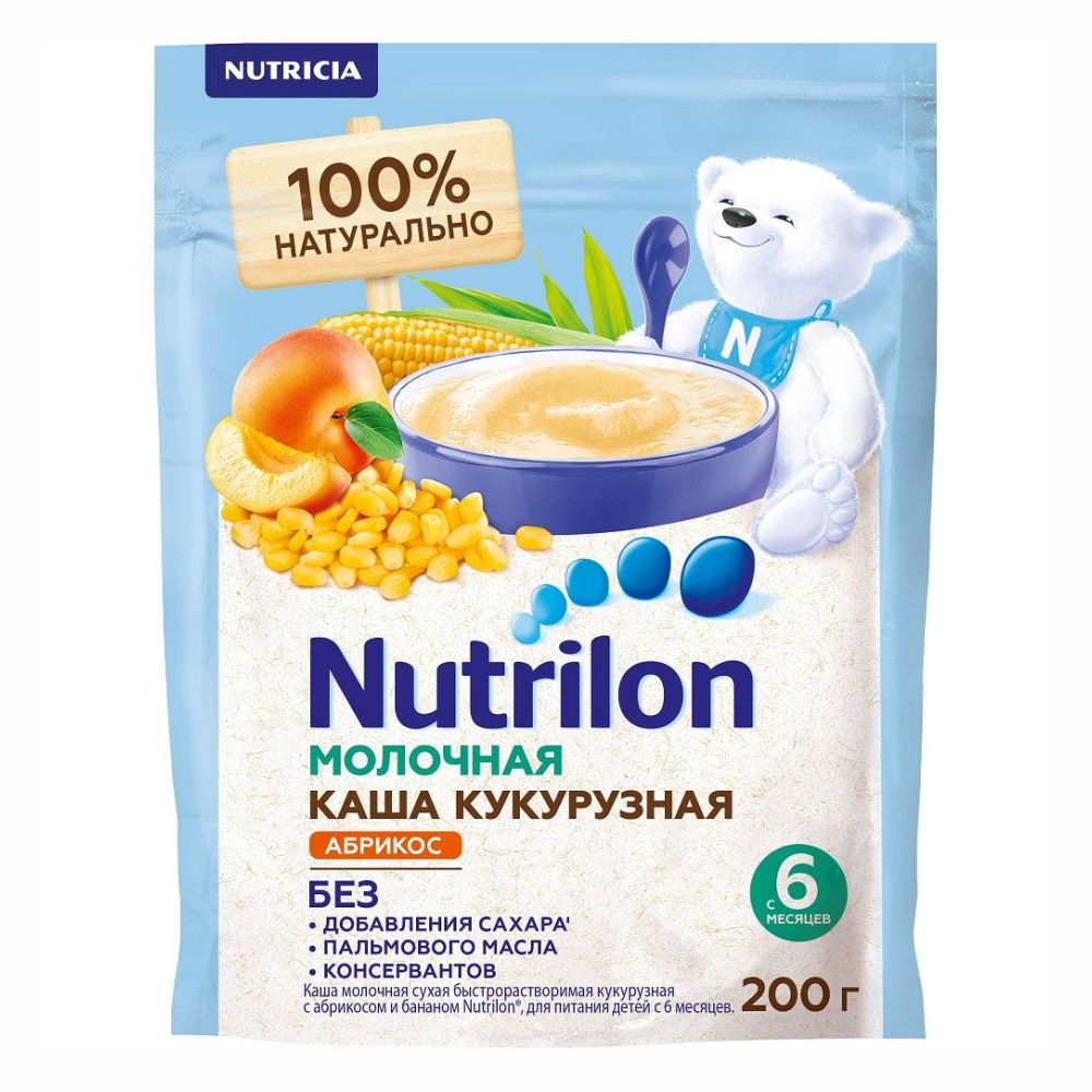 Каша Nutrilon молочная кукурузная с 6 месяцев 200 г