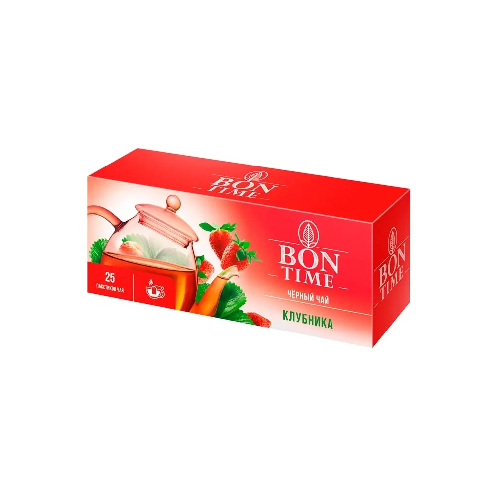 Чай Bontime Клубника 25 пакетиков 37,5 гр