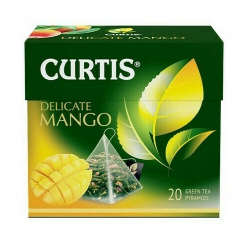 Чай зеленый Curtis Delicate Mango в пирамидках 20 пакетиков