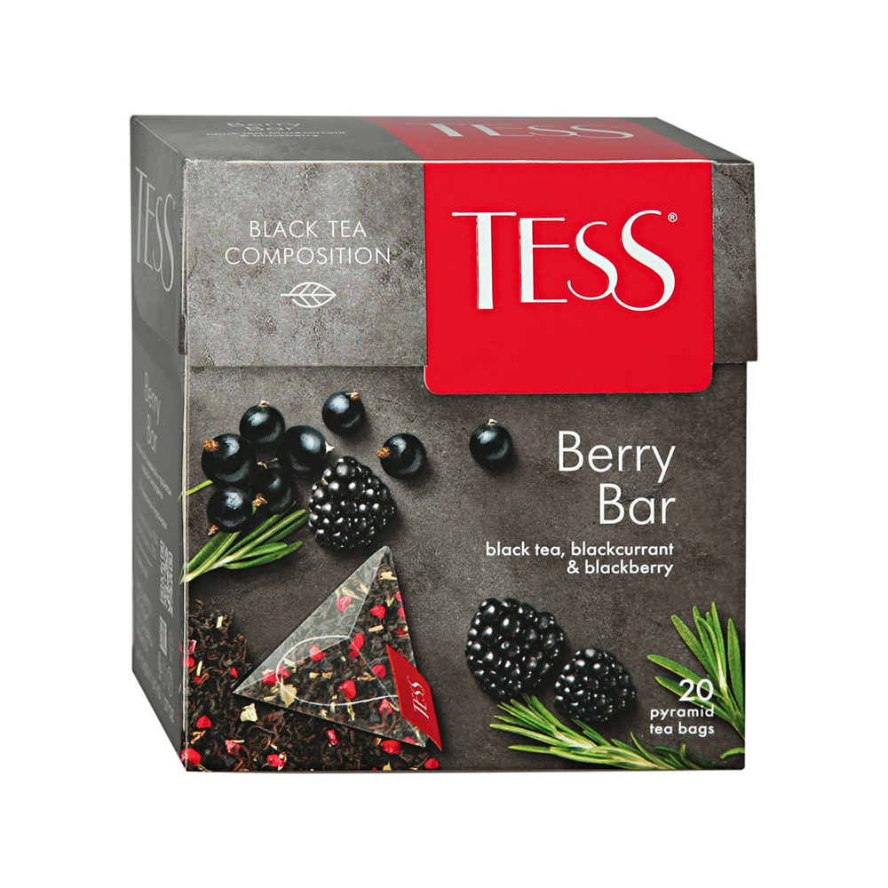 Чай Tess Berry Bar черный с ягодами 20 пакетиков