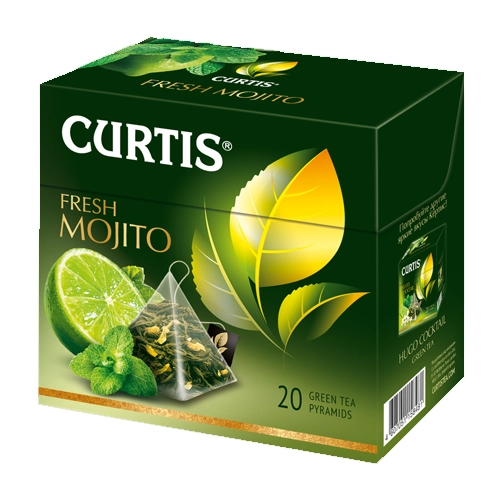 Чай зеленый Curtis Fresh Mojito в пирамидках 20 пакетиков