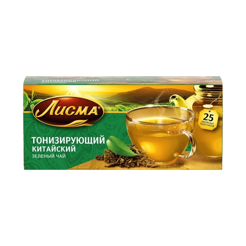 Чай зелёный Лисма тонизирующий 25 пакетиков