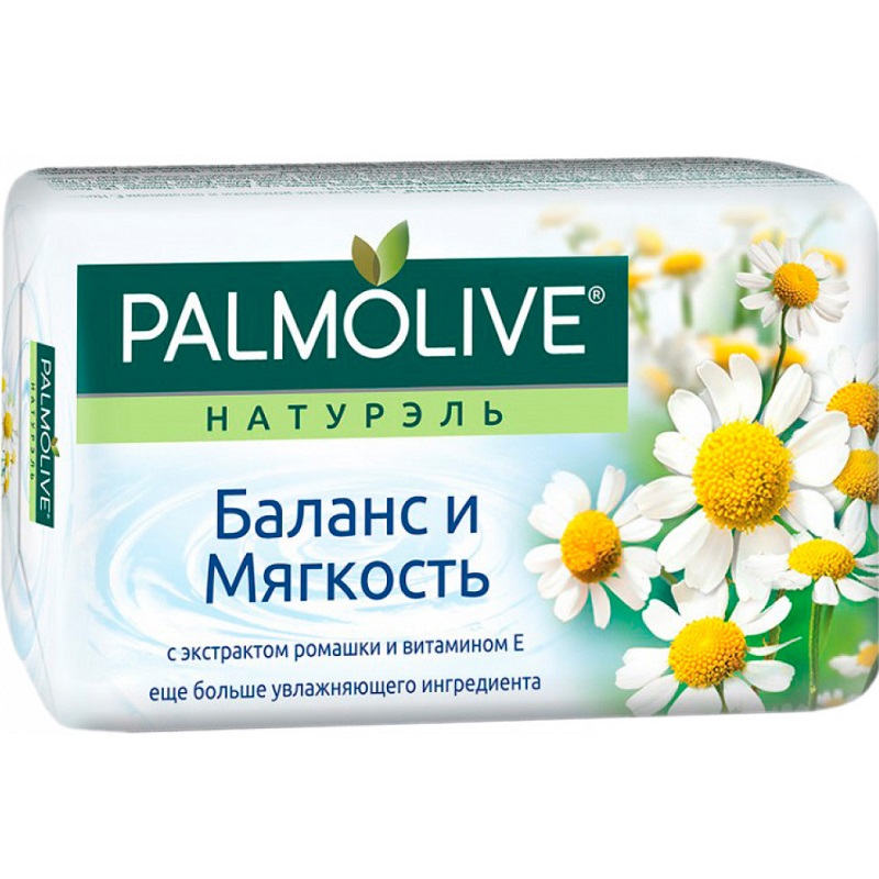 Мыло Palmolive Натурэль туалетное Баланс и мягкость с экстрактом ромашки и витамином Е 150 г