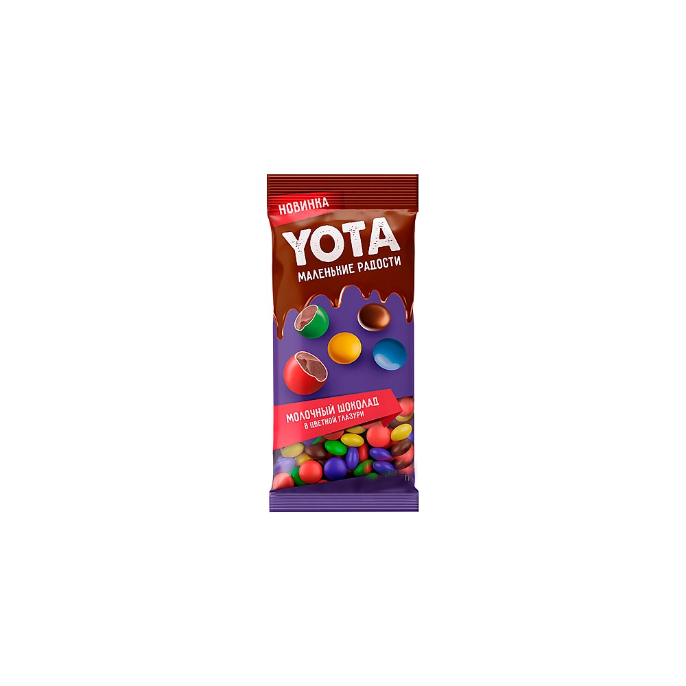 Драже Yota молочный шоколад в цветной глазури 40 гр