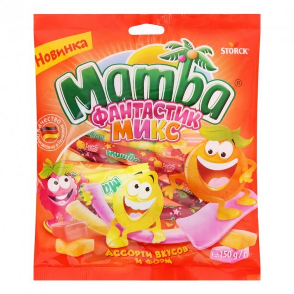 Жевательные конфеты Mamba фантастик микс 150 г