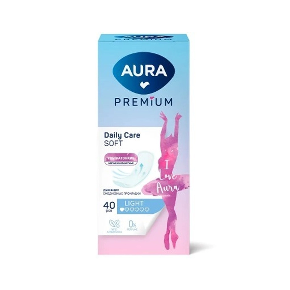 Гигенические прокладки Aura Premium Light ультратонкие 40 шт
