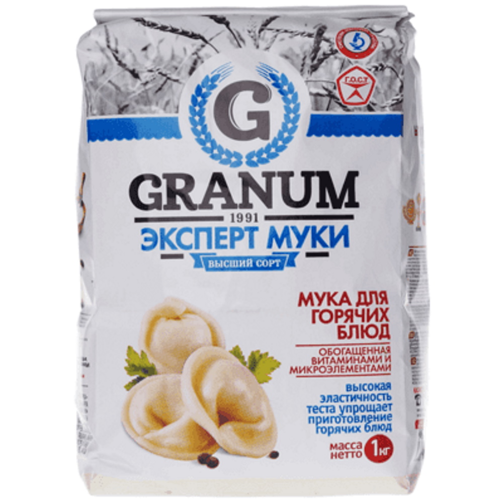 Мука высший сорт Granum для горячих блюд 1 кг