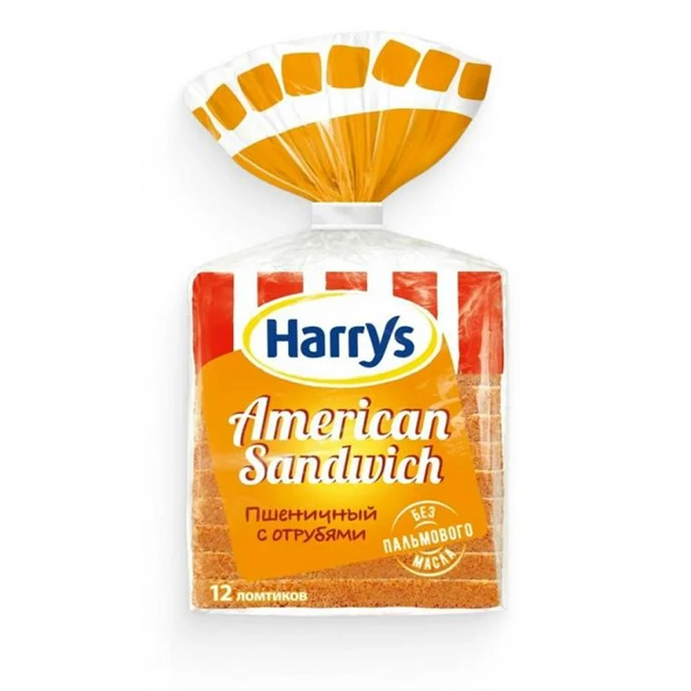 Хлеб Harry’s American Sandwich Сандвичный пшеничный с отрубями 515 г