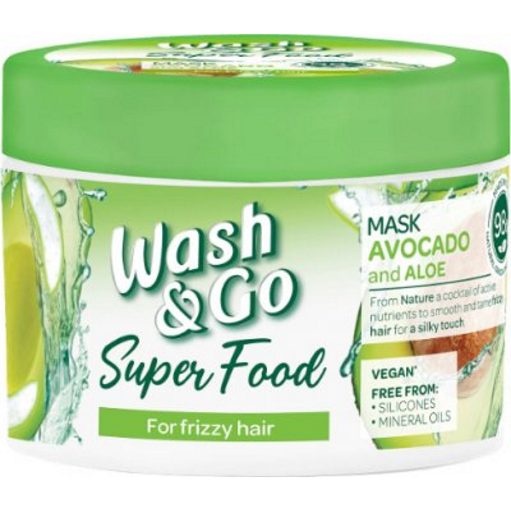Wash&Go Superfood маска с авокадо и алое, 300 мл