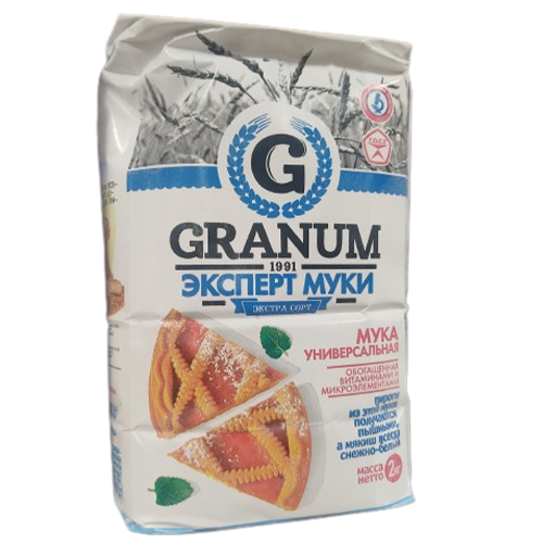 Мука высший сорт Granum универсальная 2 кг