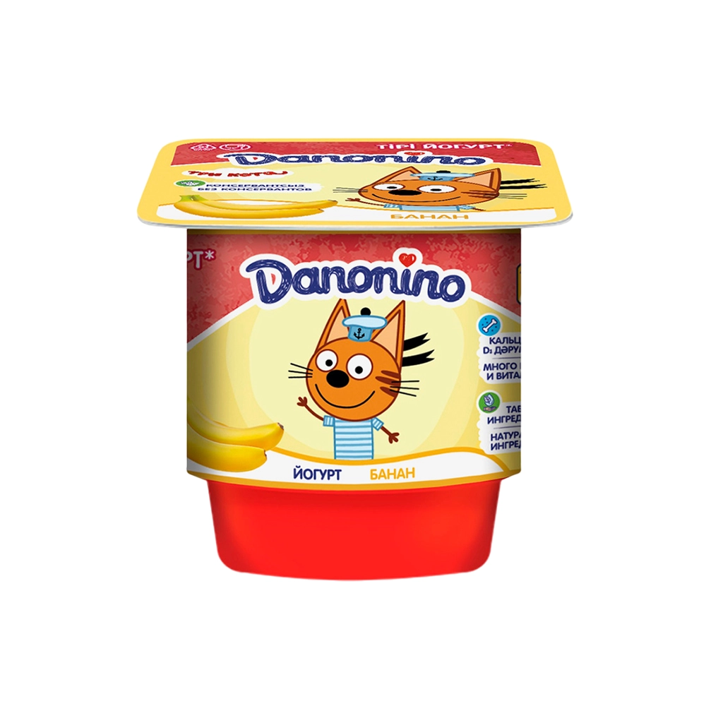 Йогурт Danonino «Три кота» Банан 100 гр