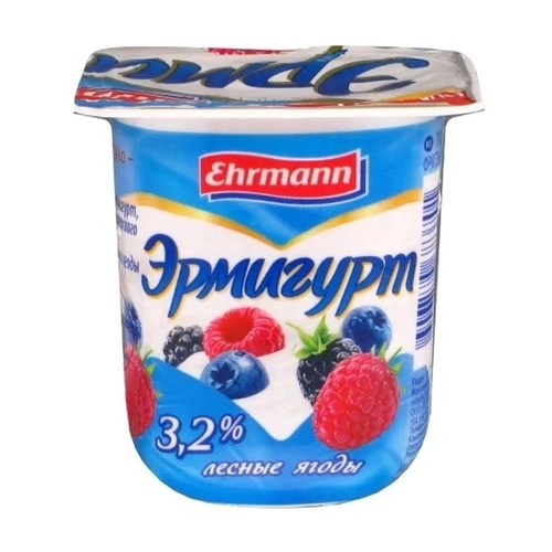 Йогурт молочный с лесными ягодами Эрмигурт 3,2% 100г