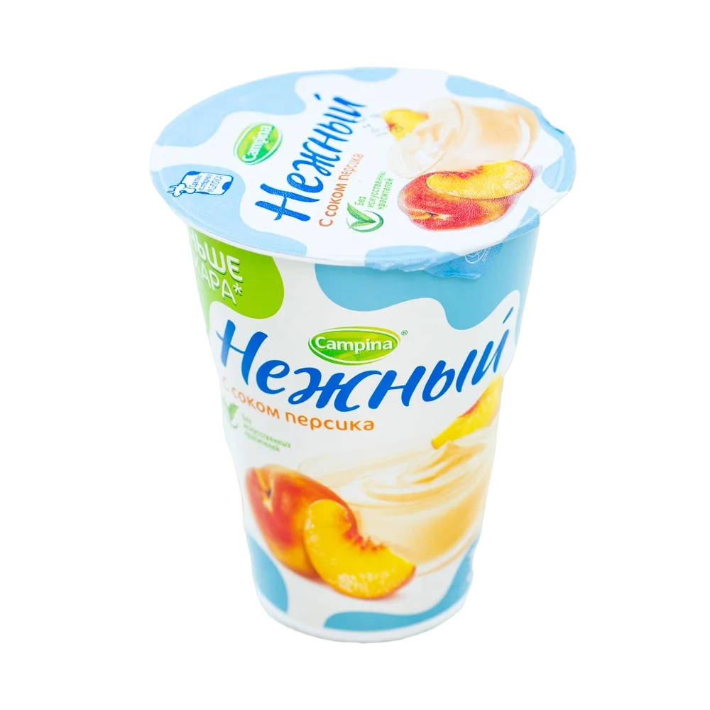 Йогурт Нежный персик Campina 1,2% 320 гр