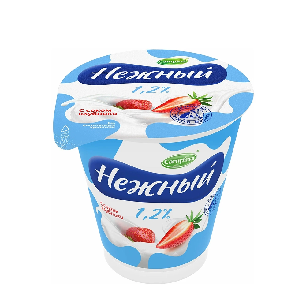 Йогурт Нежный с соком клубники 1,2% 320 г