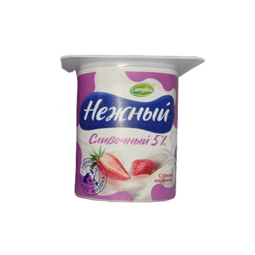 Йогурт Нежный со вкусом клубники Campina 5% 100гр