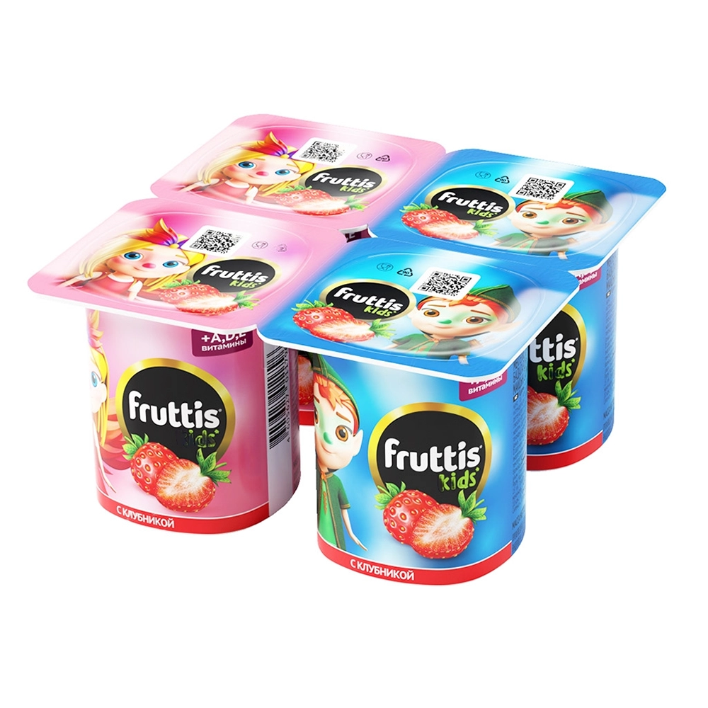 Йогурт Fruttis Kids клубника 2.5%  110г
