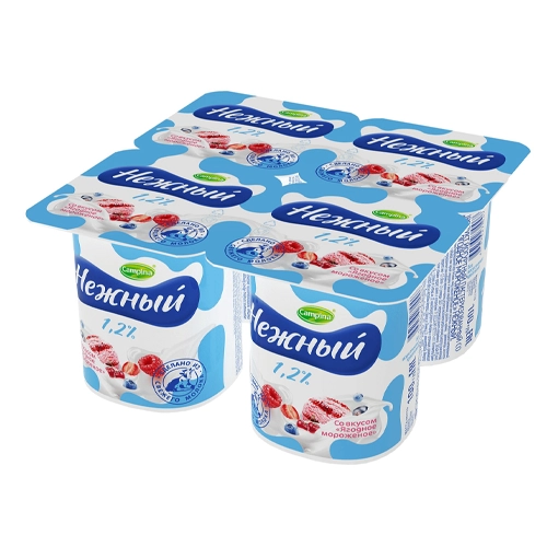 Йогурт Нежный ягодное мороженое Campina 1,2% 100гр