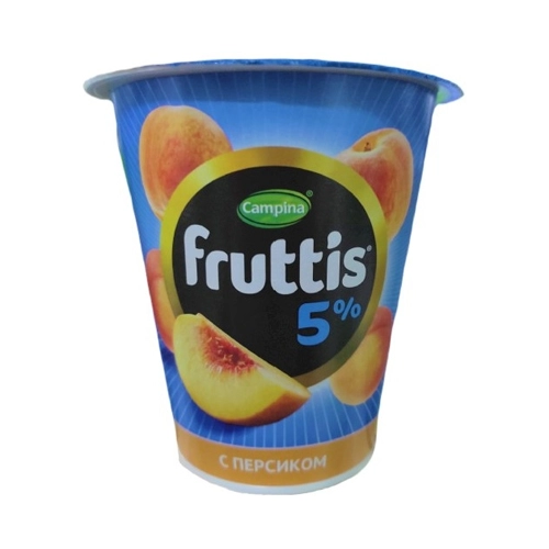 Йогурт пастеризованный со вкусом персика Fruttis 5% 290гр
