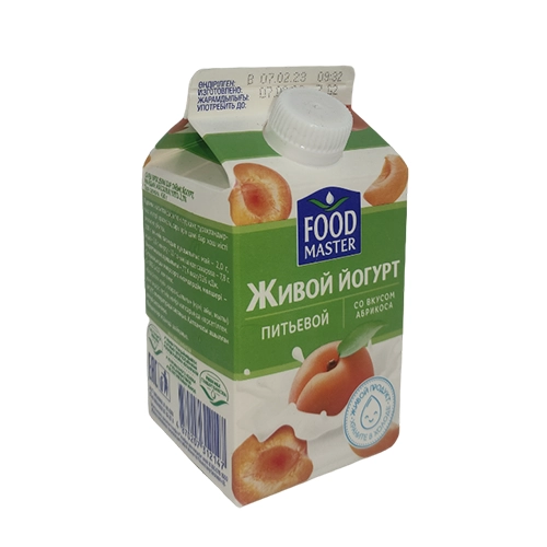 Йогурт питьевой Food Master со вкусом абрикоса 2% 450 г
