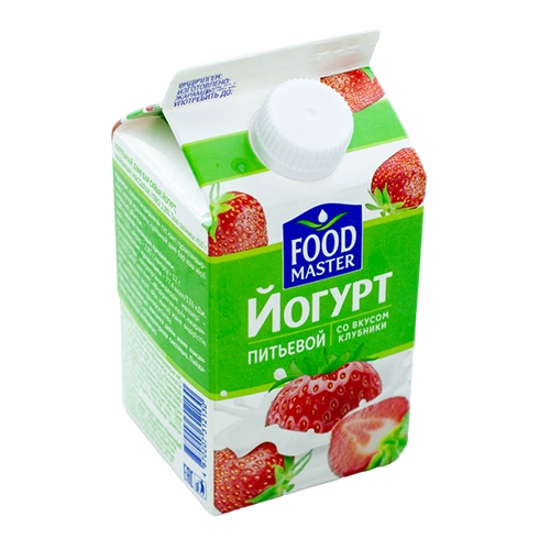 Йогурт питьевой Food Master со вкусом клубники 2% 450 г