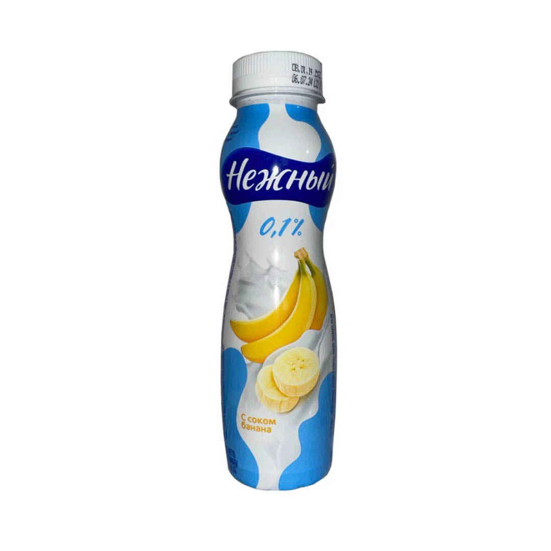 Йогурт питьевой Нежный С соком Банана 0,1% 285 гр