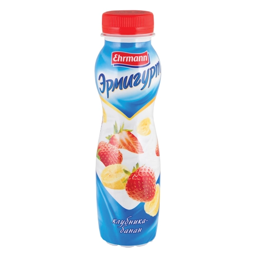 Йогурт питьевой с клубникой и бананом Эрмигурт 1,2% 290г