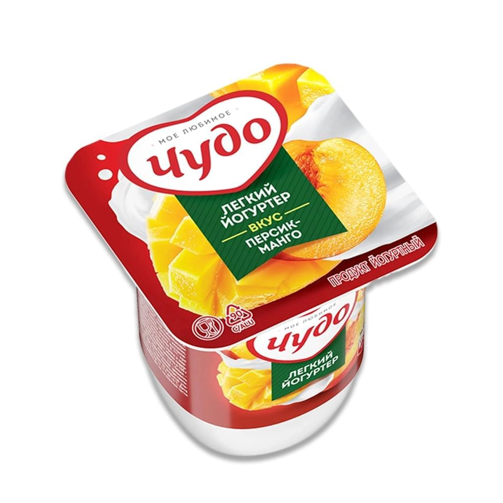 Йогурт вязкий Чудо персик-манго 2,5% 115г