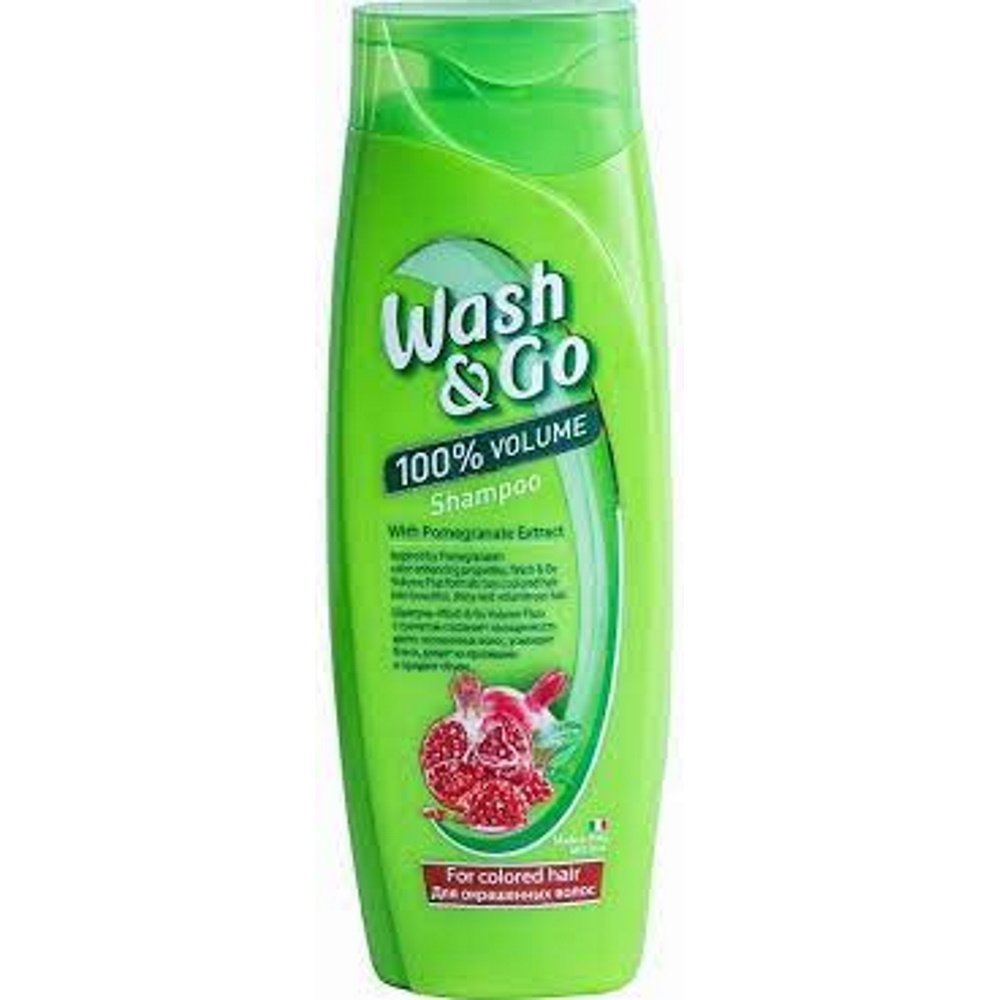 Wash&Go шампунь 400мл с гранатом (для окрашенных волос)