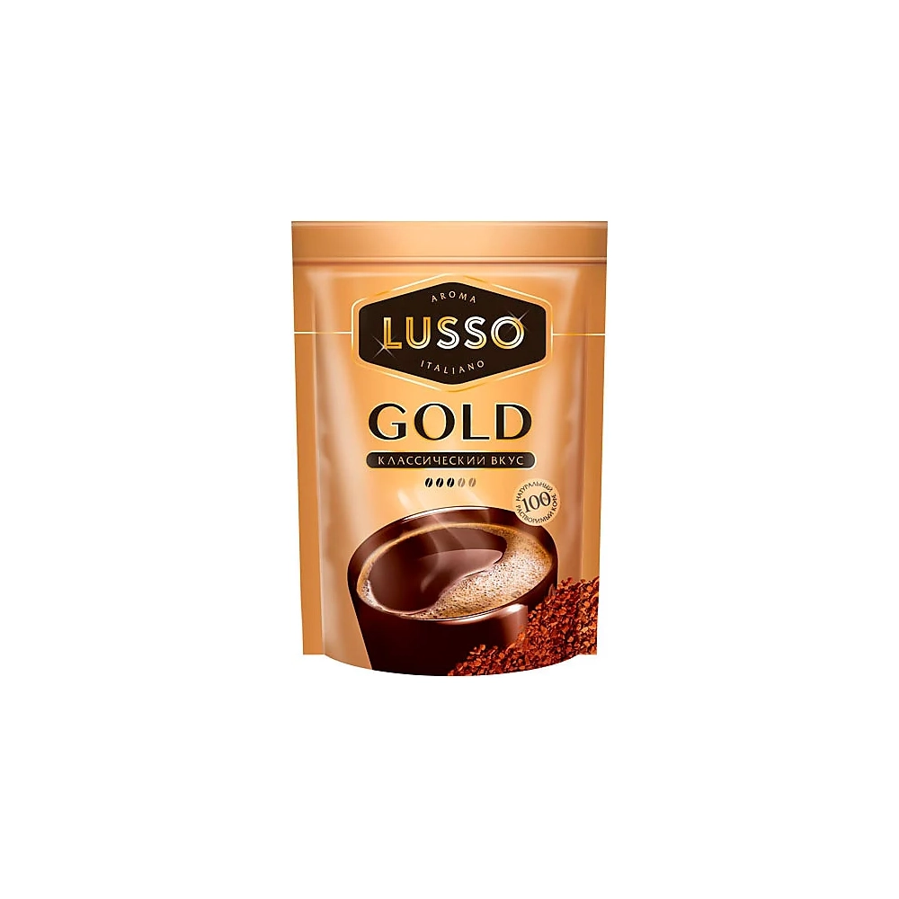 Кофе Gold растворимый «LUSSO» 40 г дой-пак