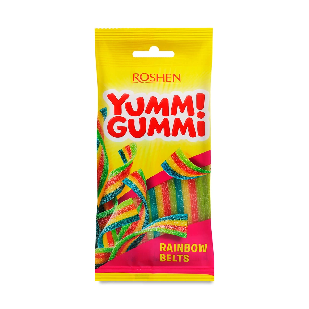 Конфеты желейные Yummi Gummi Sour Belts Roshen 70 г