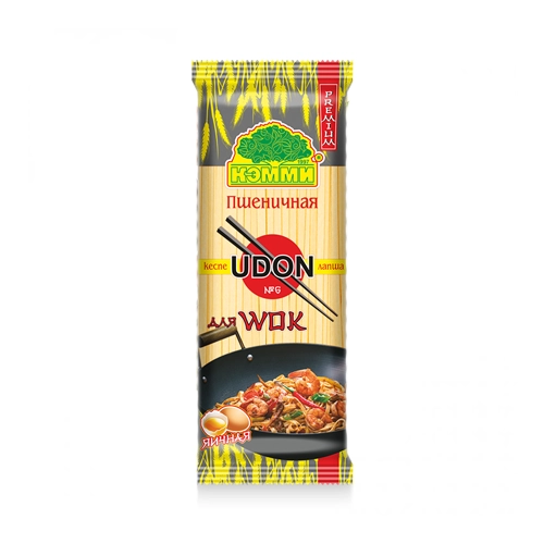 Лапша Кэмми пшеничная Premium Udon №6 для Wok 250 г