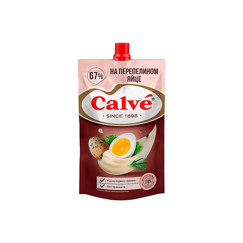 Майонез Calve С перепелиным яйцом 67% 200 г
