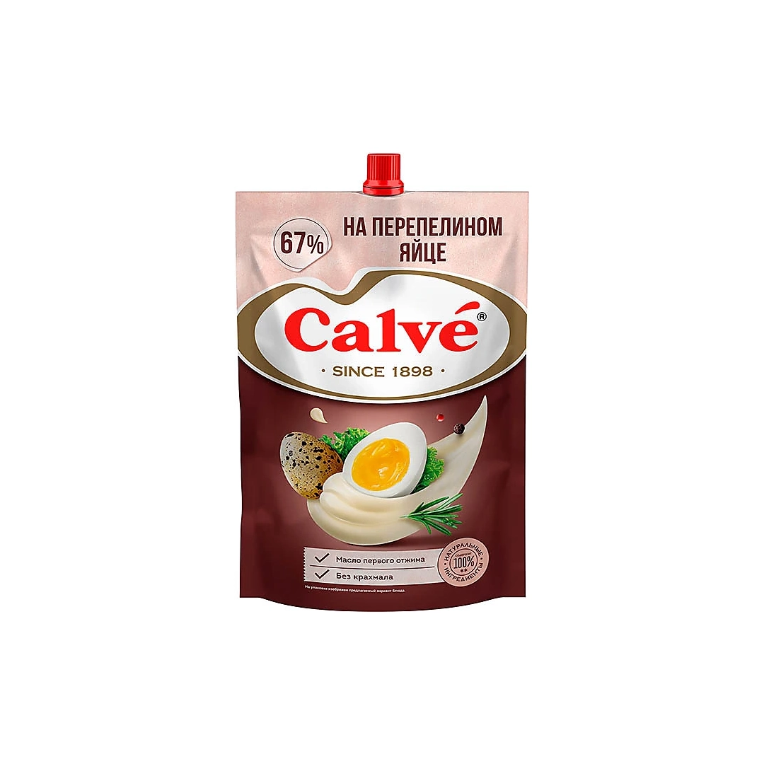 Майонез Calve С перепелиным яйцом 67% 700г