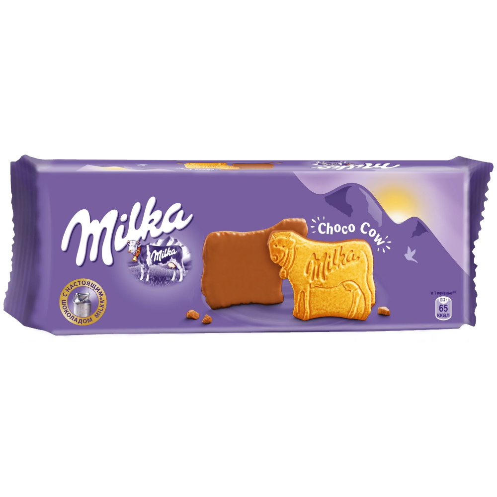 Печенье Milka Choco Cow покрытое молочным шоколадом 200 г
