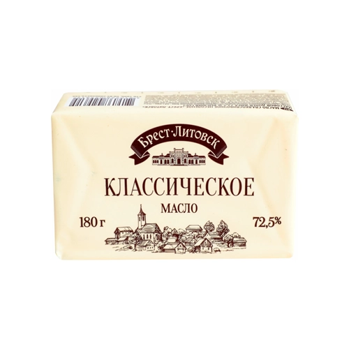 Масло сладкосливочное Брест-Литовск 72,5% 180 г
