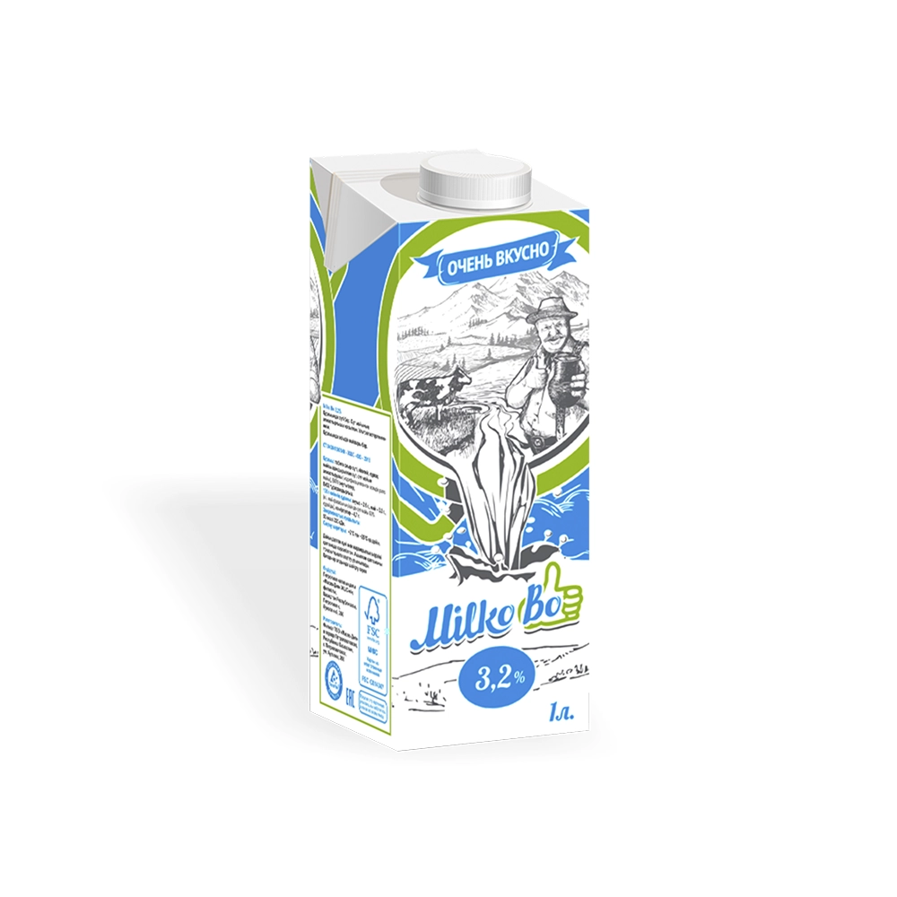 Молоко Milko Bo 3,2% 1 л