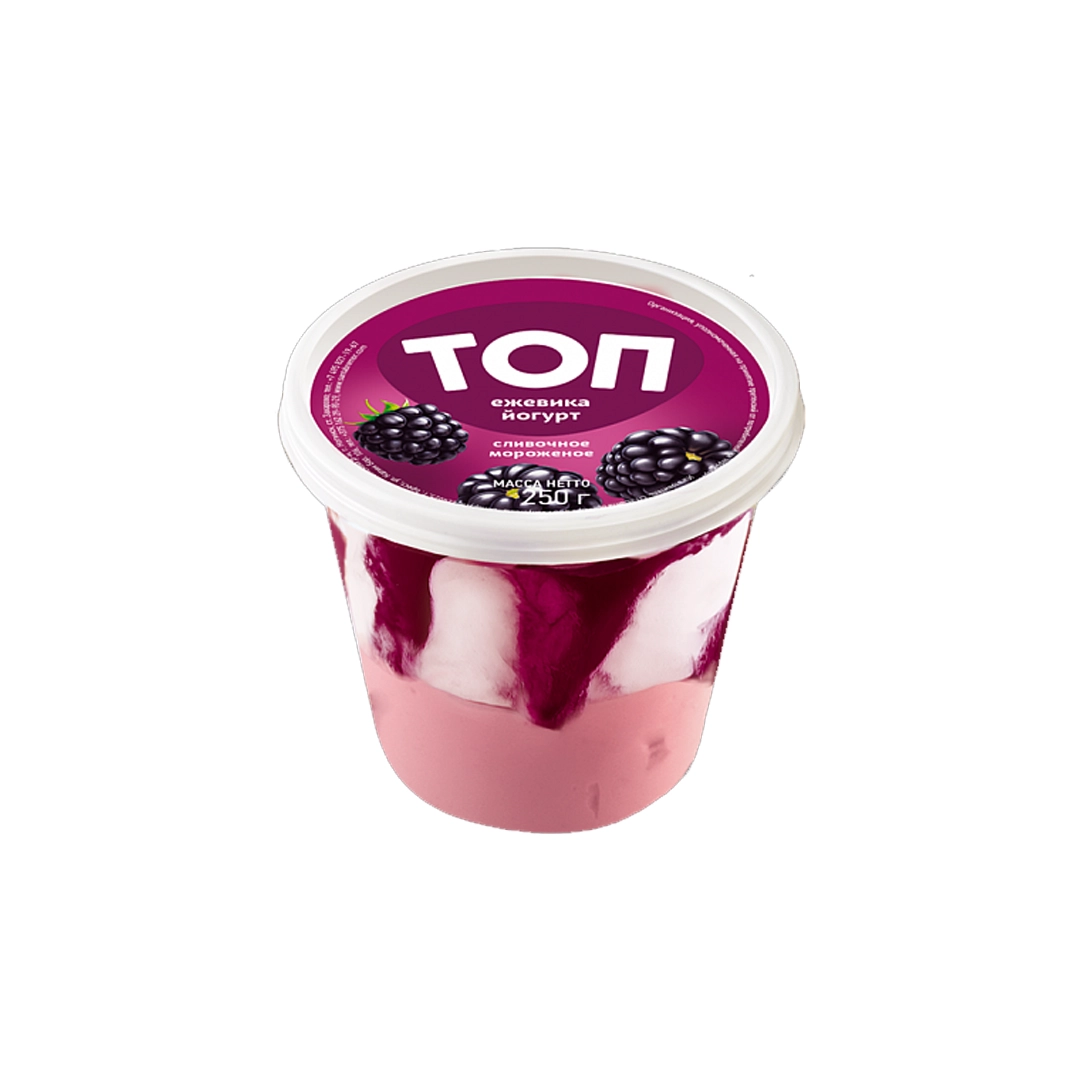 Мороженое  БИГ ТОП сливочное Ежевика йогурт 250г