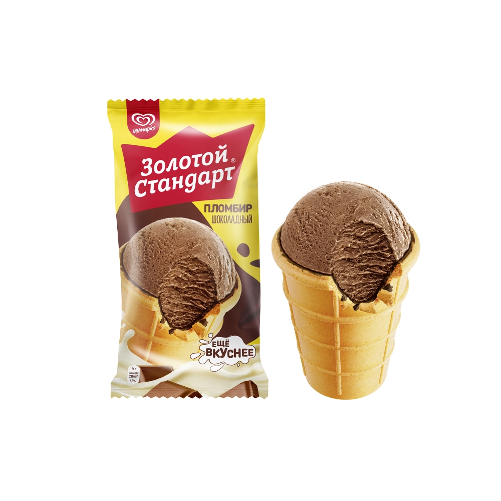 Мороженое Золотой стандарт Шоколадный стаканчик
